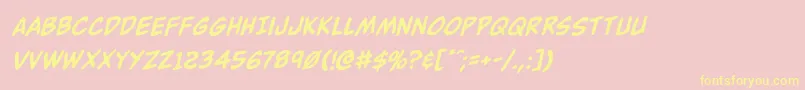 Buddychampionrotal Font – Yellow Fonts on Pink Background