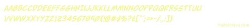 Buddychampionrotal Font – Yellow Fonts on White Background
