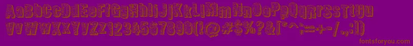 Więcej informacji o czcionce Corpoaratesdw Czcionka Corpoaratesdw – brązowe czcionki na fioletowym tle