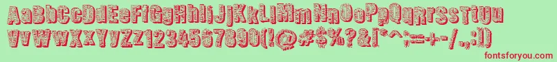 Corpoaratesdw Font – Red Fonts on Green Background