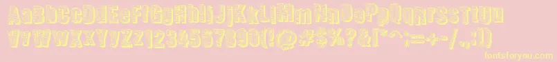 Corpoaratesdw Font – Yellow Fonts on Pink Background