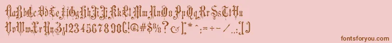 VictorianGothicTwo Font – Brown Fonts on Pink Background