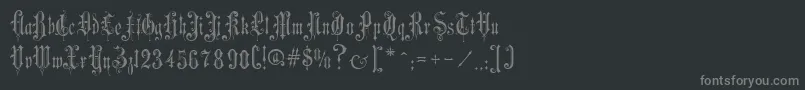 VictorianGothicTwo-Schriftart – Graue Schriften auf schwarzem Hintergrund