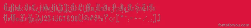 VictorianGothicTwo Font – Gray Fonts on Red Background