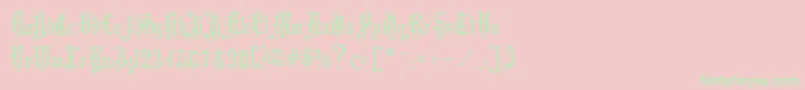 VictorianGothicTwo Font – Green Fonts on Pink Background