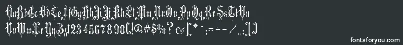 VictorianGothicTwo-fontti – valkoiset fontit