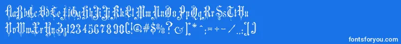 VictorianGothicTwo Font – White Fonts on Blue Background