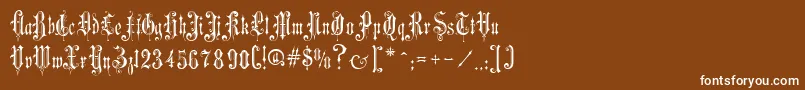 VictorianGothicTwo Font – White Fonts on Brown Background