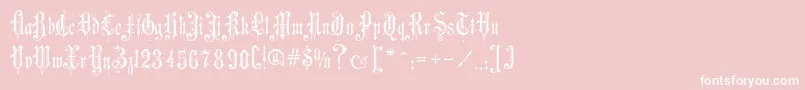 VictorianGothicTwo Font – White Fonts on Pink Background