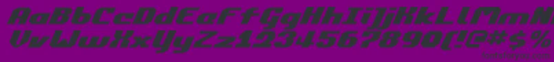 CommonwealthExpandedItalic Font – Black Fonts on Purple Background