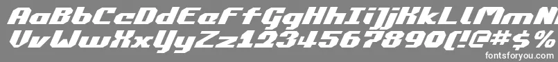 CommonwealthExpandedItalic Font – White Fonts on Gray Background