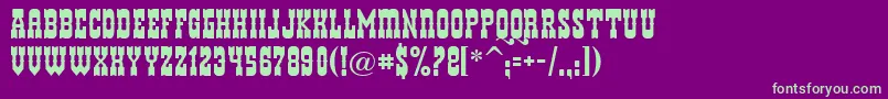 Helldora Font – Green Fonts on Purple Background