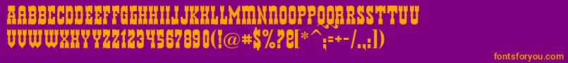 Helldora Font – Orange Fonts on Purple Background