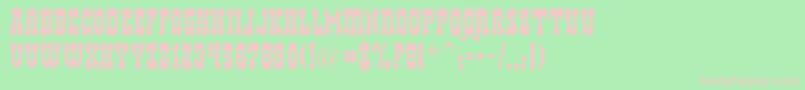 Helldora Font – Pink Fonts on Green Background