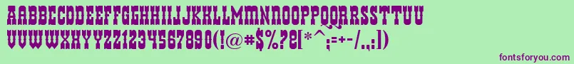 Helldora Font – Purple Fonts on Green Background