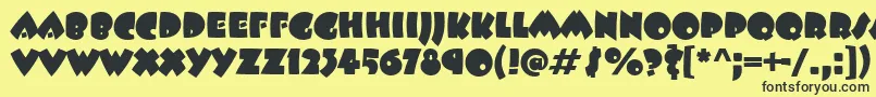 BeeskneesItcTt Font – Black Fonts on Yellow Background