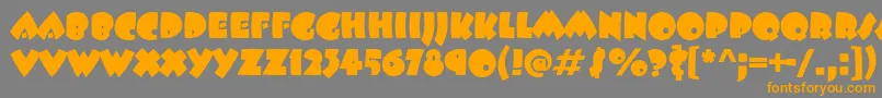 BeeskneesItcTt Font – Orange Fonts on Gray Background