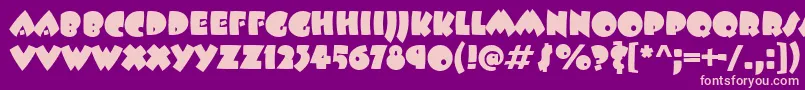 BeeskneesItcTt Font – Pink Fonts on Purple Background