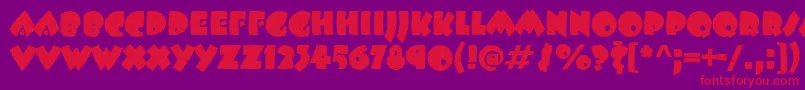 BeeskneesItcTt Font – Red Fonts on Purple Background