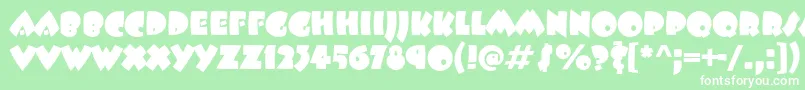 BeeskneesItcTt Font – White Fonts on Green Background