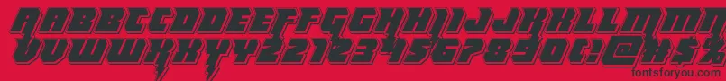 Thundertitanpunch Font – Black Fonts on Red Background