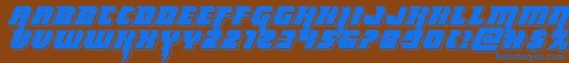 Подробнее о шрифте Thundertitanpunch Шрифт Thundertitanpunch – синие шрифты на коричневом фоне
