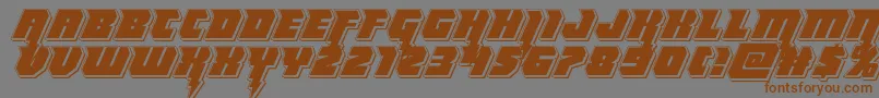 Thundertitanpunch Font – Brown Fonts on Gray Background