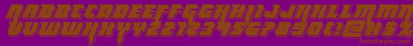 Thundertitanpunch Font – Brown Fonts on Purple Background