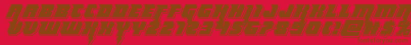 Thundertitanpunch Font – Brown Fonts on Red Background