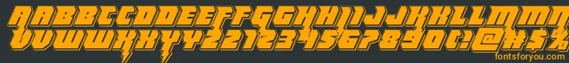 Police Thundertitanpunch – polices orange sur fond noir