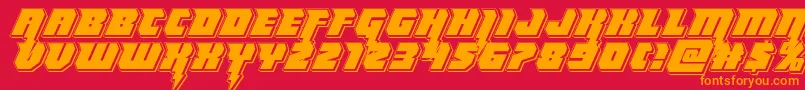 Thundertitanpunch Font – Orange Fonts on Red Background