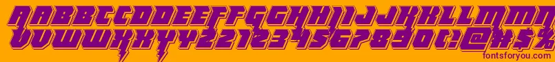 Thundertitanpunch Font – Purple Fonts on Orange Background
