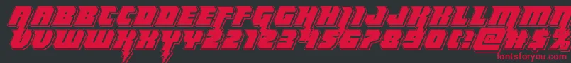 Weitere Informationen zur Thundertitanpunch-Schriftart Thundertitanpunch-Schriftart – Rote Schriften auf schwarzem Hintergrund