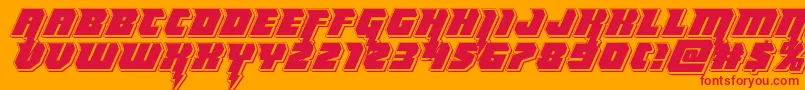 Thundertitanpunch Font – Red Fonts on Orange Background