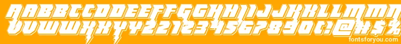 Thundertitanpunch Font – White Fonts on Orange Background