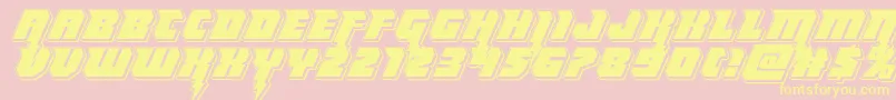 Thundertitanpunch Font – Yellow Fonts on Pink Background