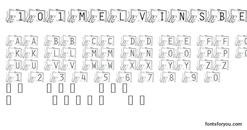 Police 101MelvinsBedtimeStory - Alphabet, Chiffres, Caractères Spéciaux
