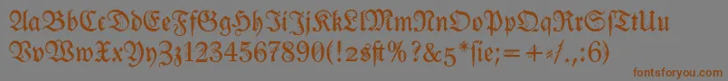 Ironfraktur Font – Brown Fonts on Gray Background