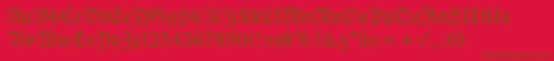 Ironfraktur Font – Brown Fonts on Red Background