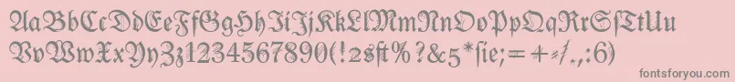 Ironfraktur Font – Gray Fonts on Pink Background