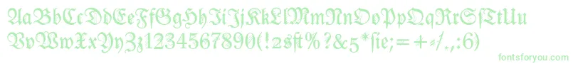 Fonte Ironfraktur – fontes verdes