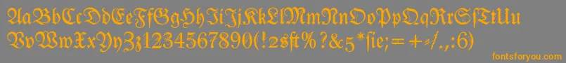 Ironfraktur Font – Orange Fonts on Gray Background