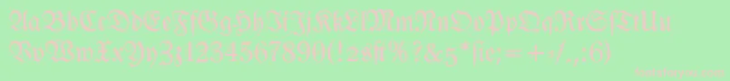 Ironfraktur Font – Pink Fonts on Green Background