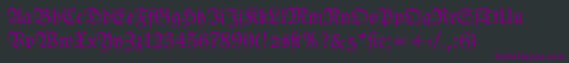 Ironfraktur Font – Purple Fonts on Black Background