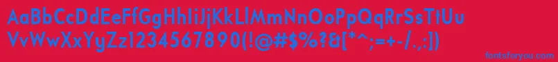 UniversalisadfstdBoldcond Font – Blue Fonts on Red Background