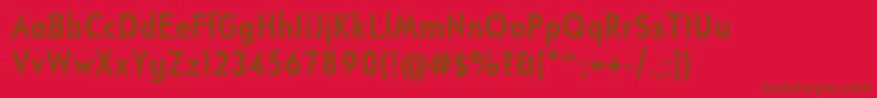 UniversalisadfstdBoldcond Font – Brown Fonts on Red Background