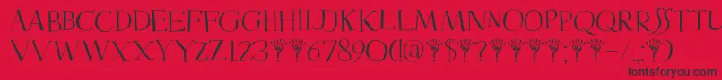DkMysterious Font – Black Fonts on Red Background