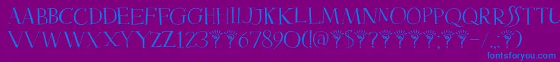Шрифт DkMysterious – синие шрифты на фиолетовом фоне