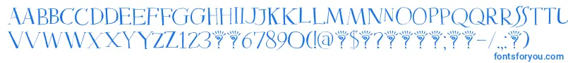 DkMysterious Font – Blue Fonts on White Background
