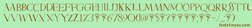 DkMysterious Font – Brown Fonts on Green Background